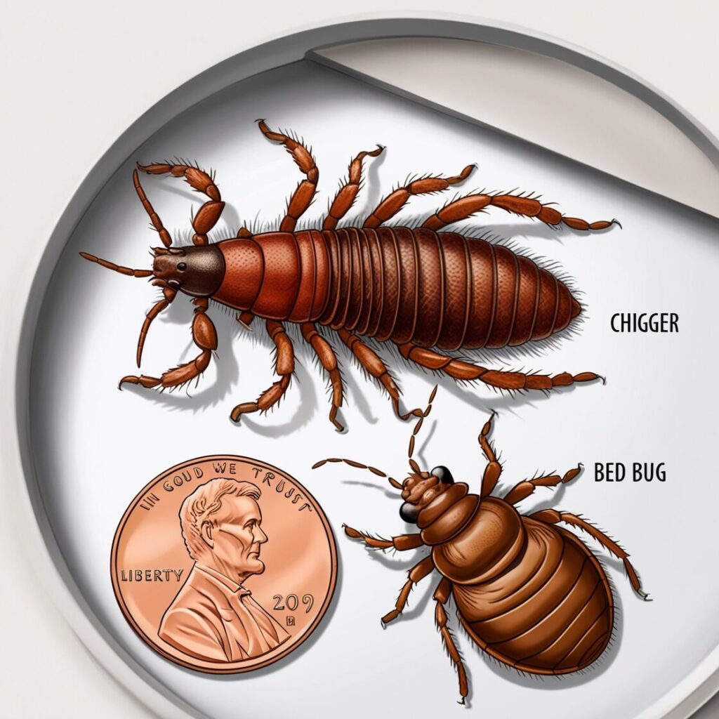 chiggers vs bed bugs picture