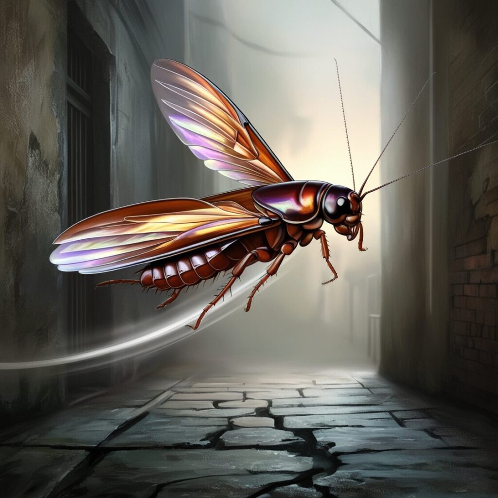 a flying cockroach